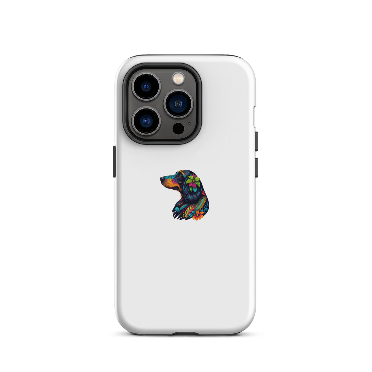 coque iphone teckel blanche