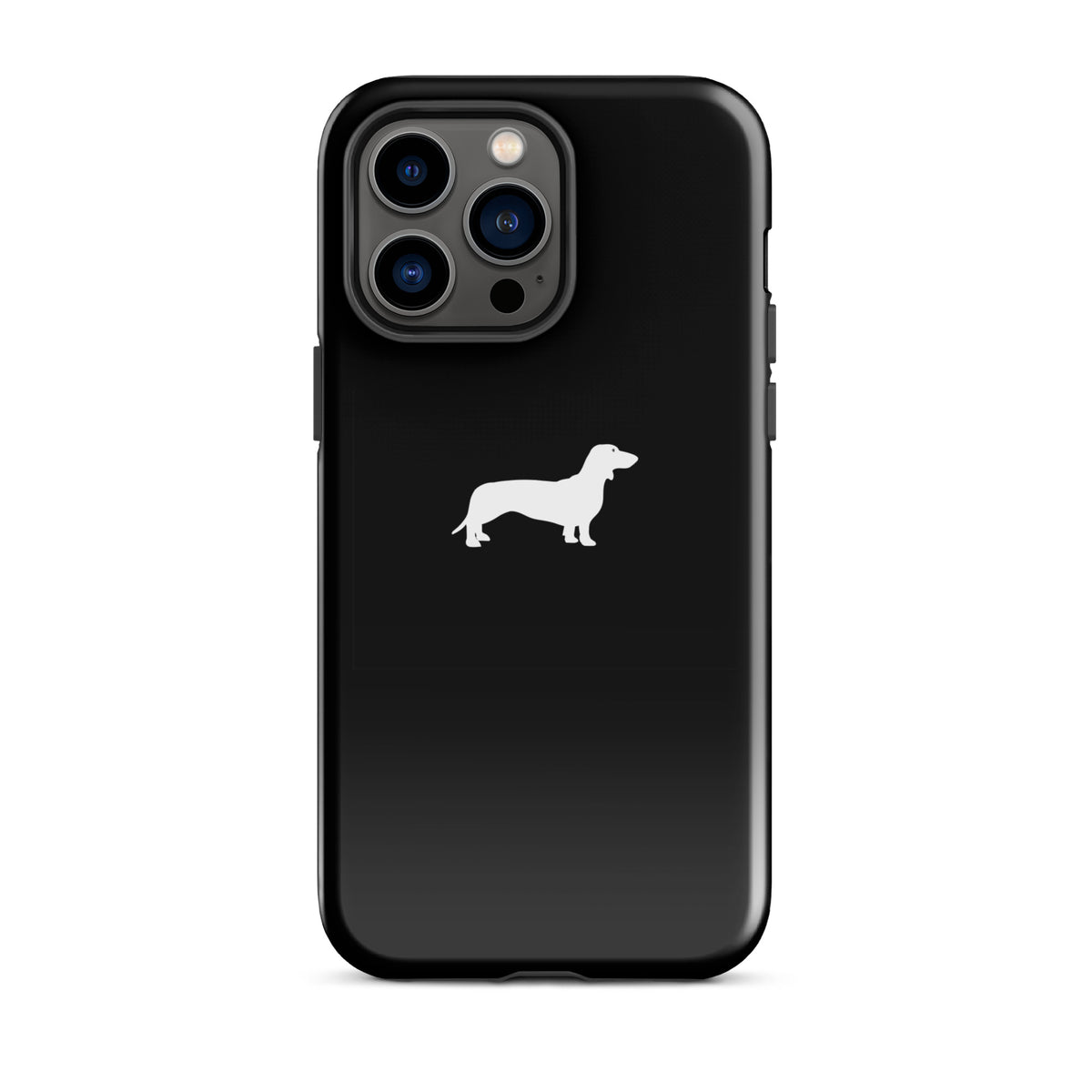 coque iphone teckel noir protection