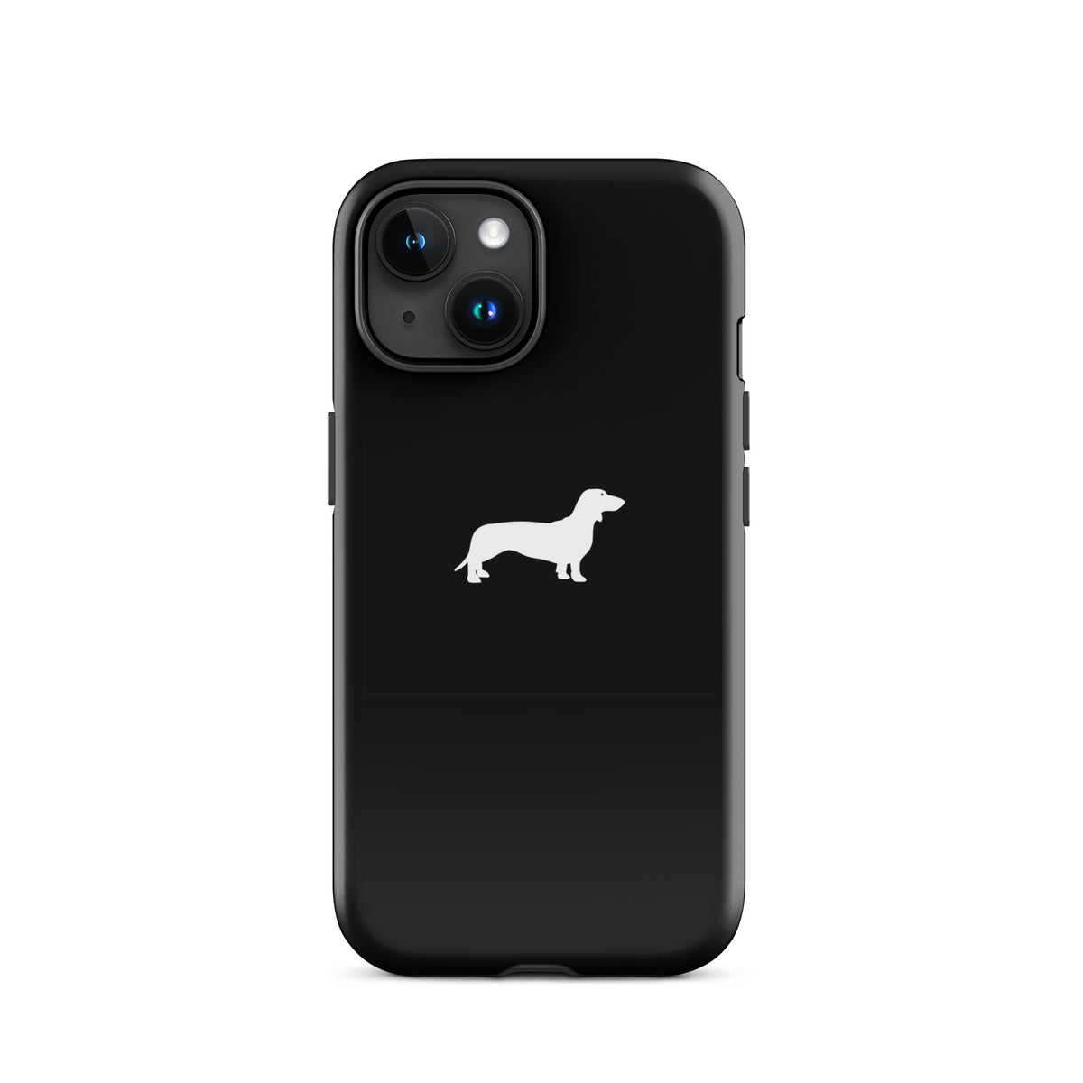 coque teckel iphone noir double couche