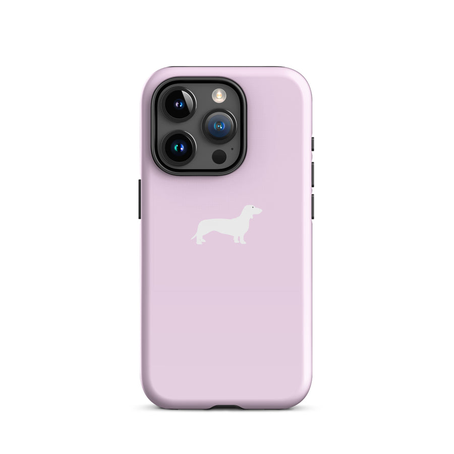 coque teckel rose tendance
