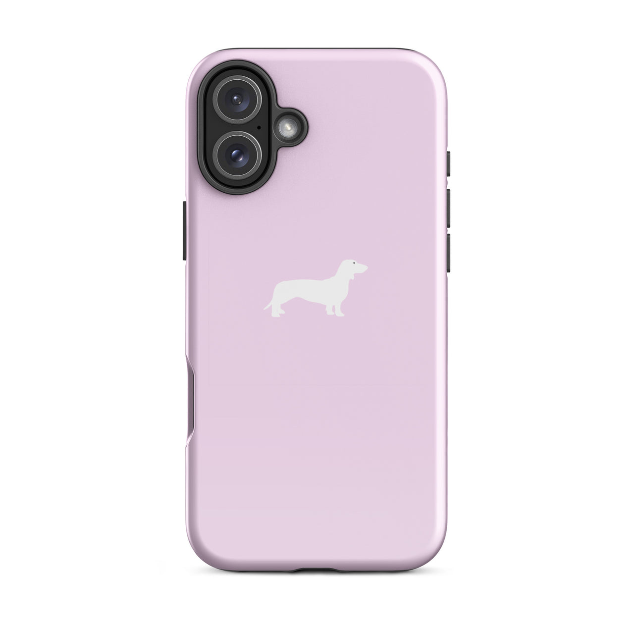 coque teckel rose clair design