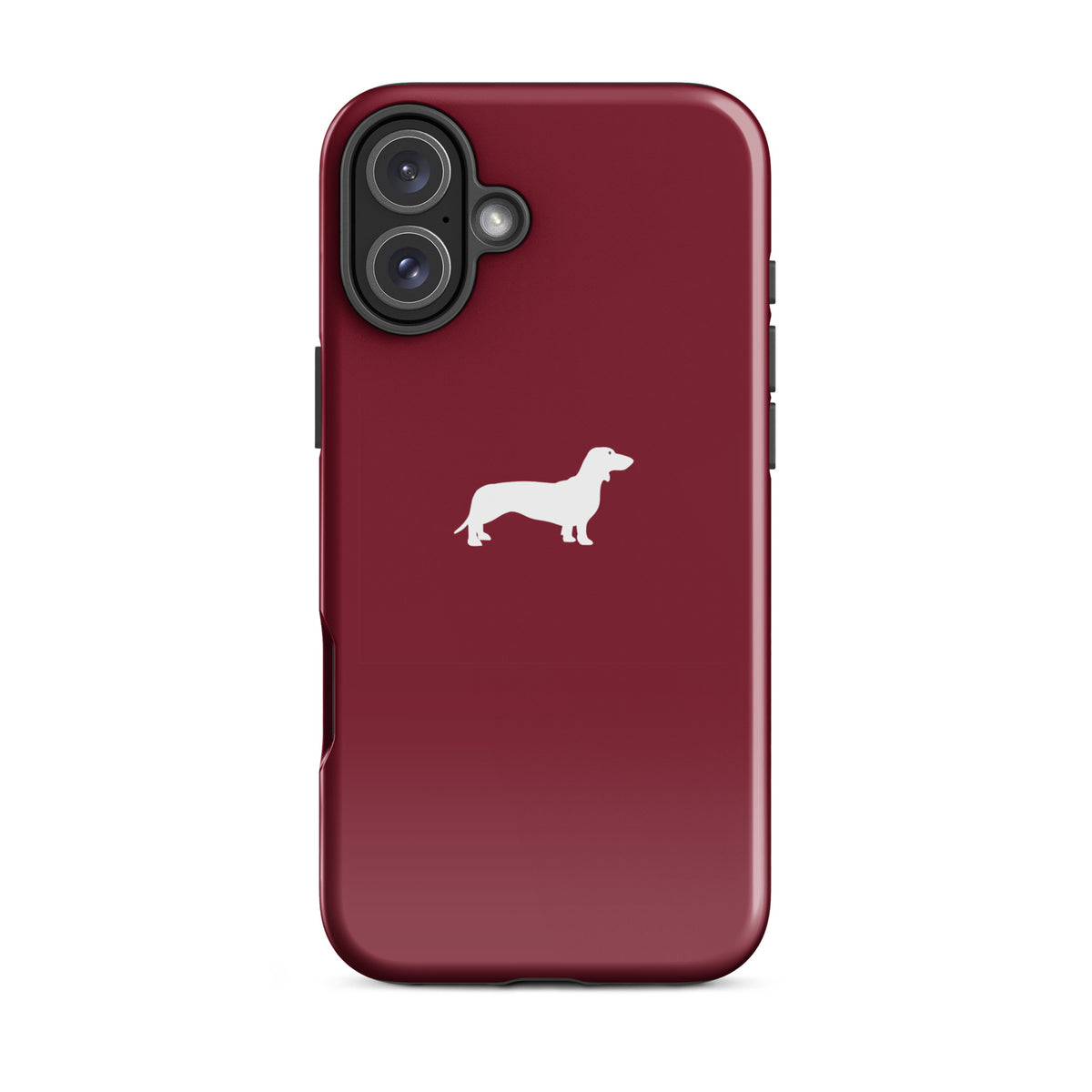 coque iphone teckel bordeaux decoratif