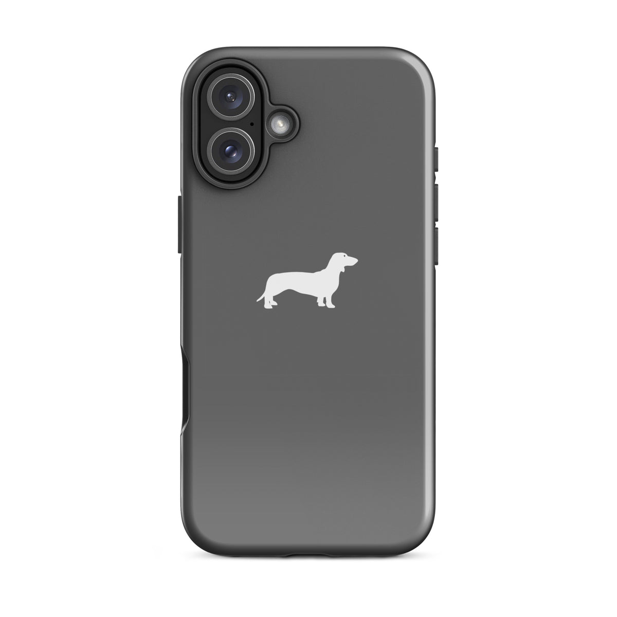 coque teckel gris iphone logo