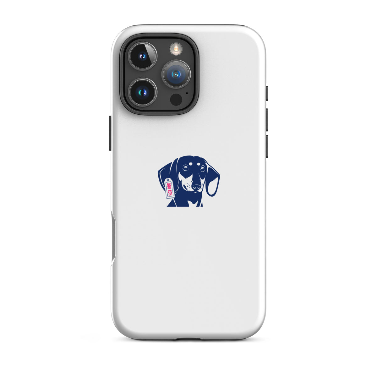 coque iphone teckel blanc design