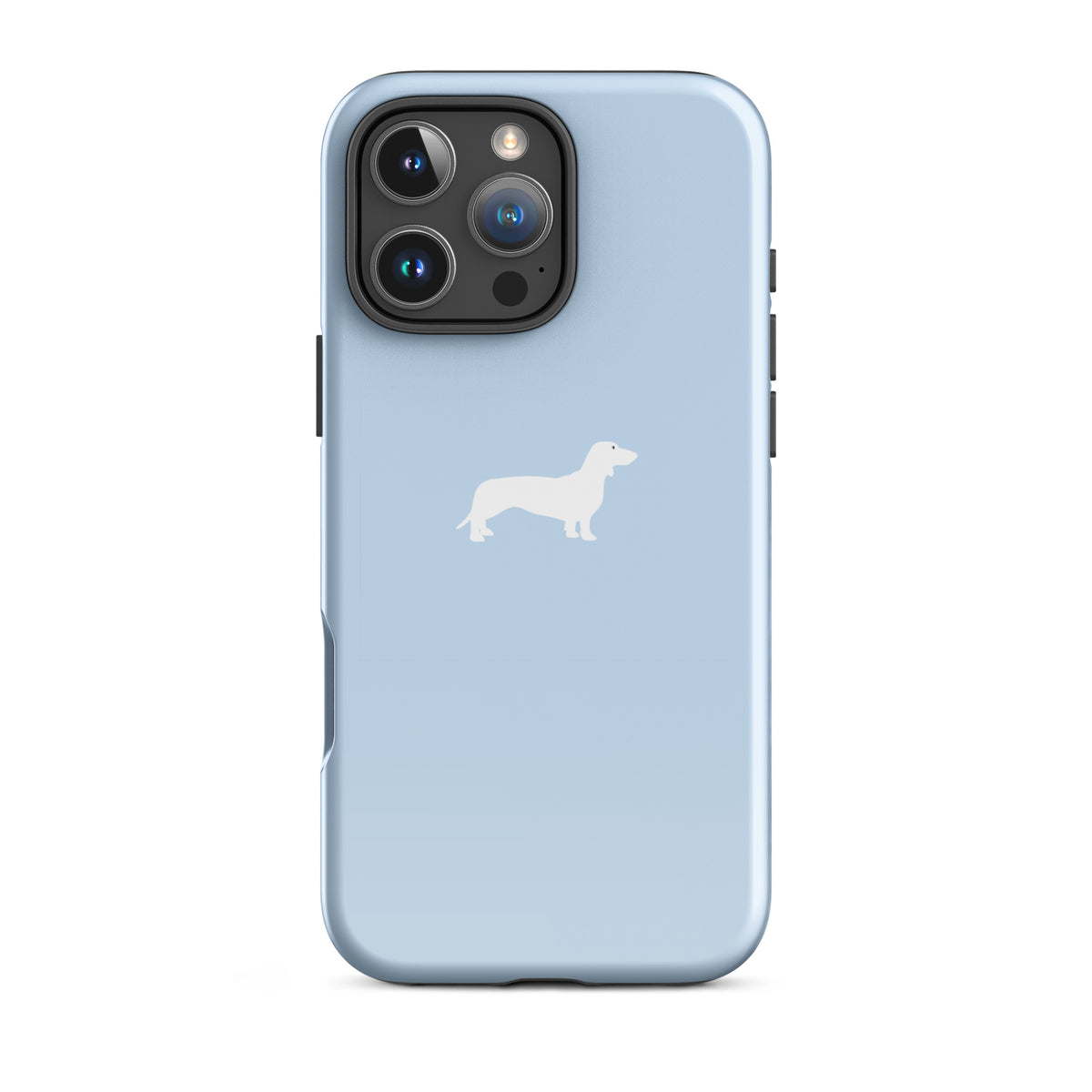 coque teckel bleu iphone logo