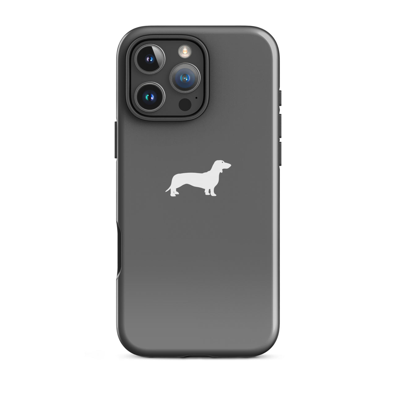 graue Teckel-Hülle für iPhone für den täglichen Gebrauch