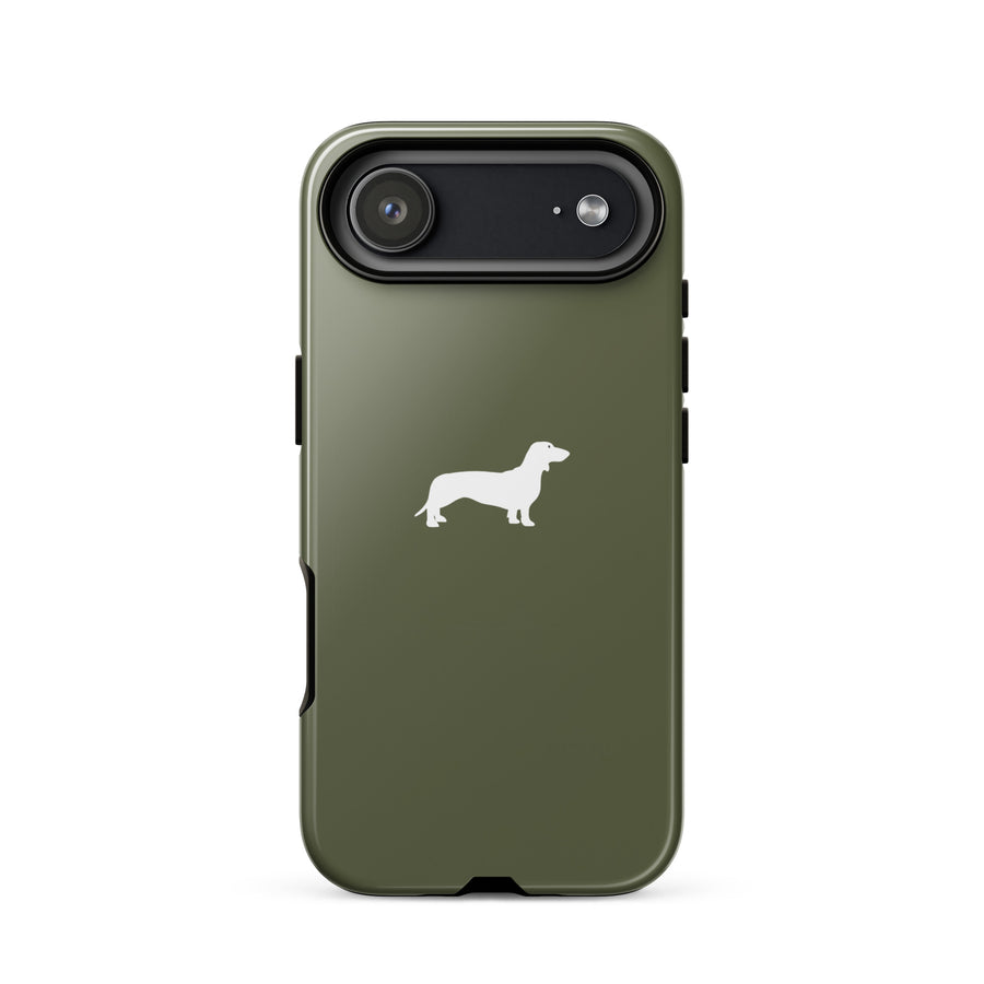 coque iphone teckel kaki militaire