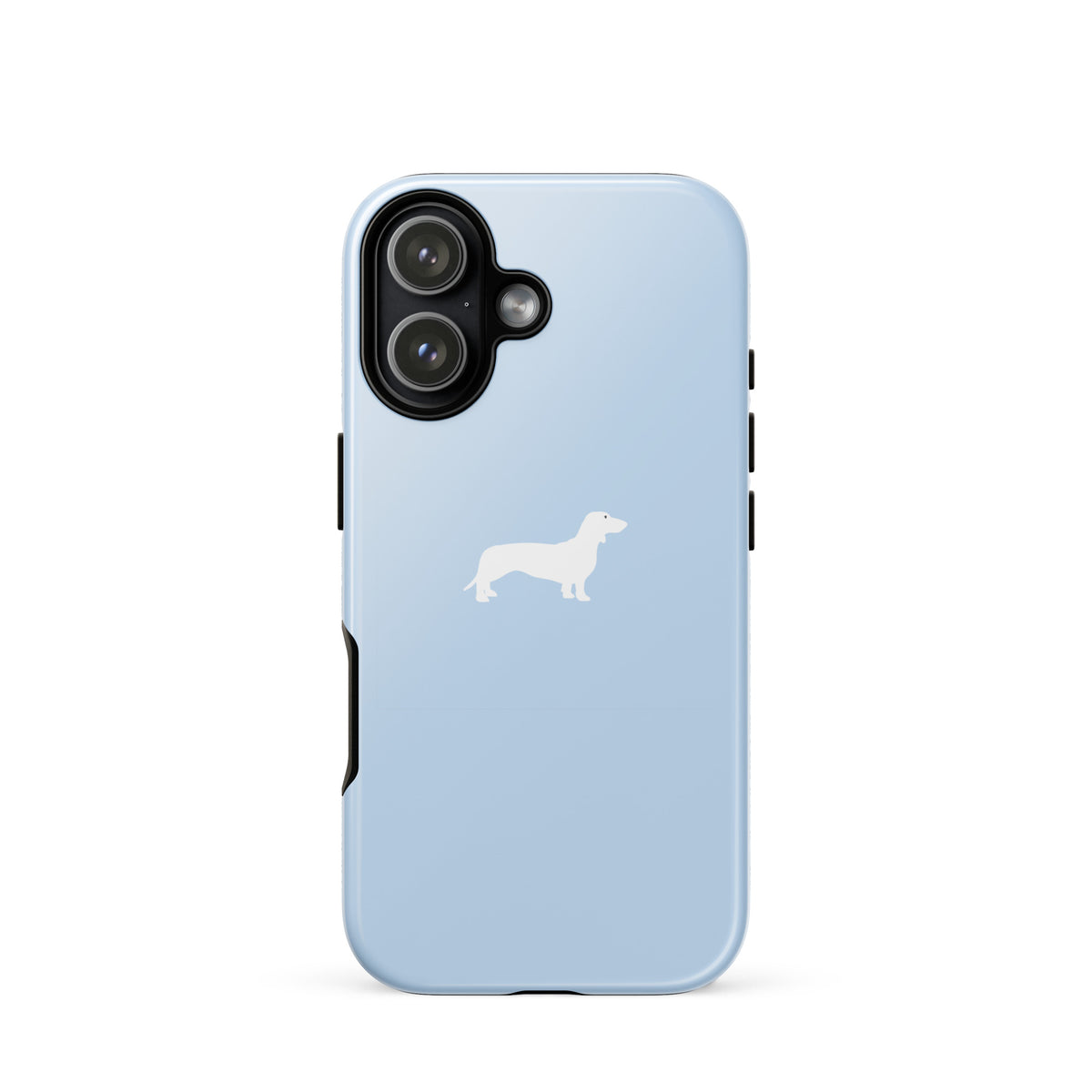 coque iphone teckel bleu pastel