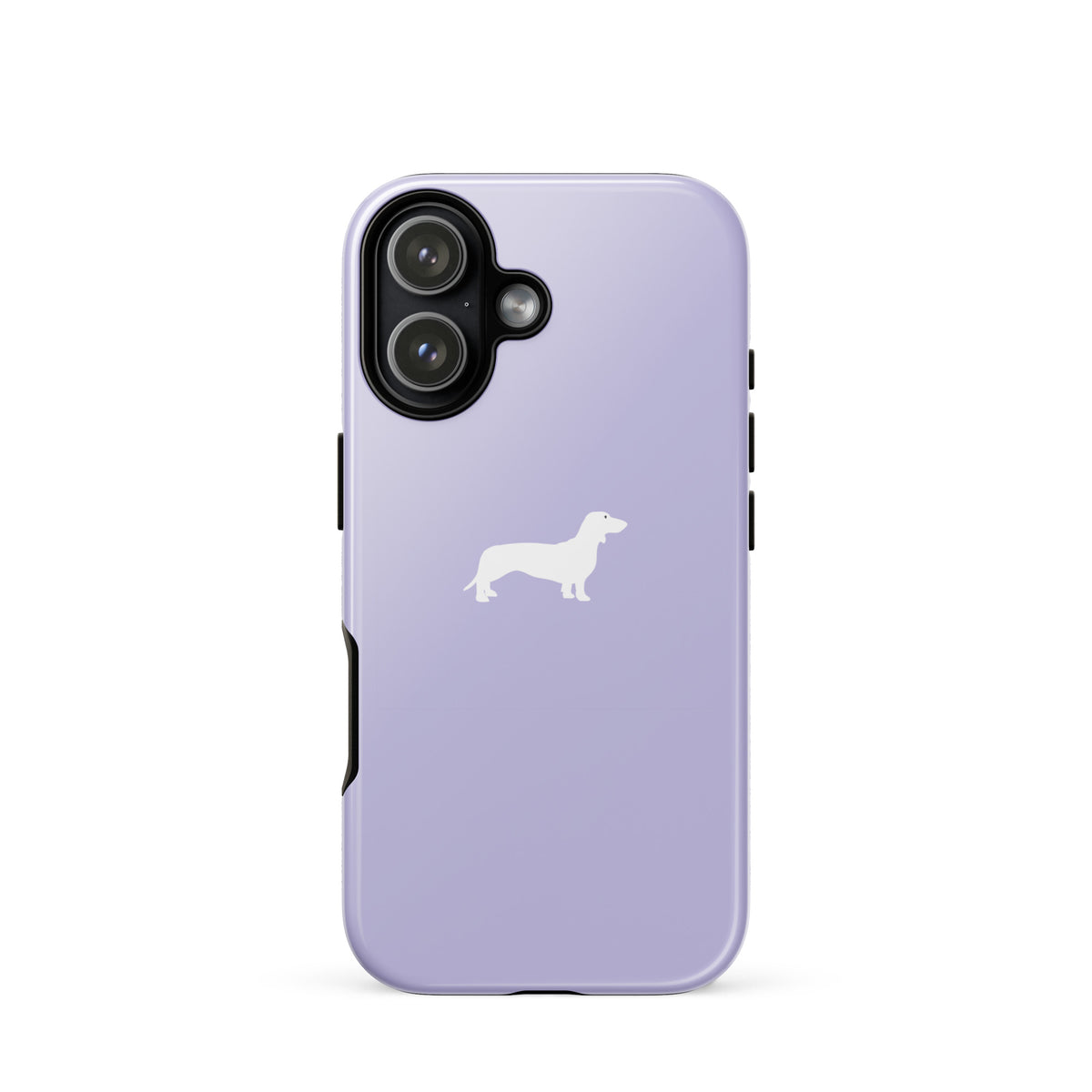 coque iphone teckel lila pastel