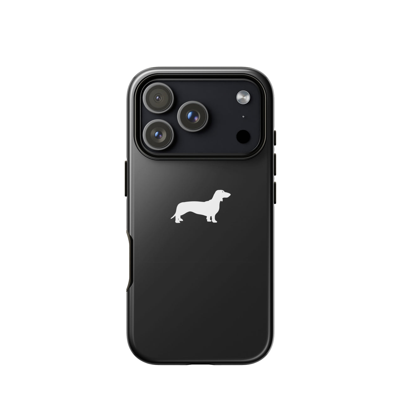 Exklusive schwarze iPhone-Hülle mit Dackelmotiv