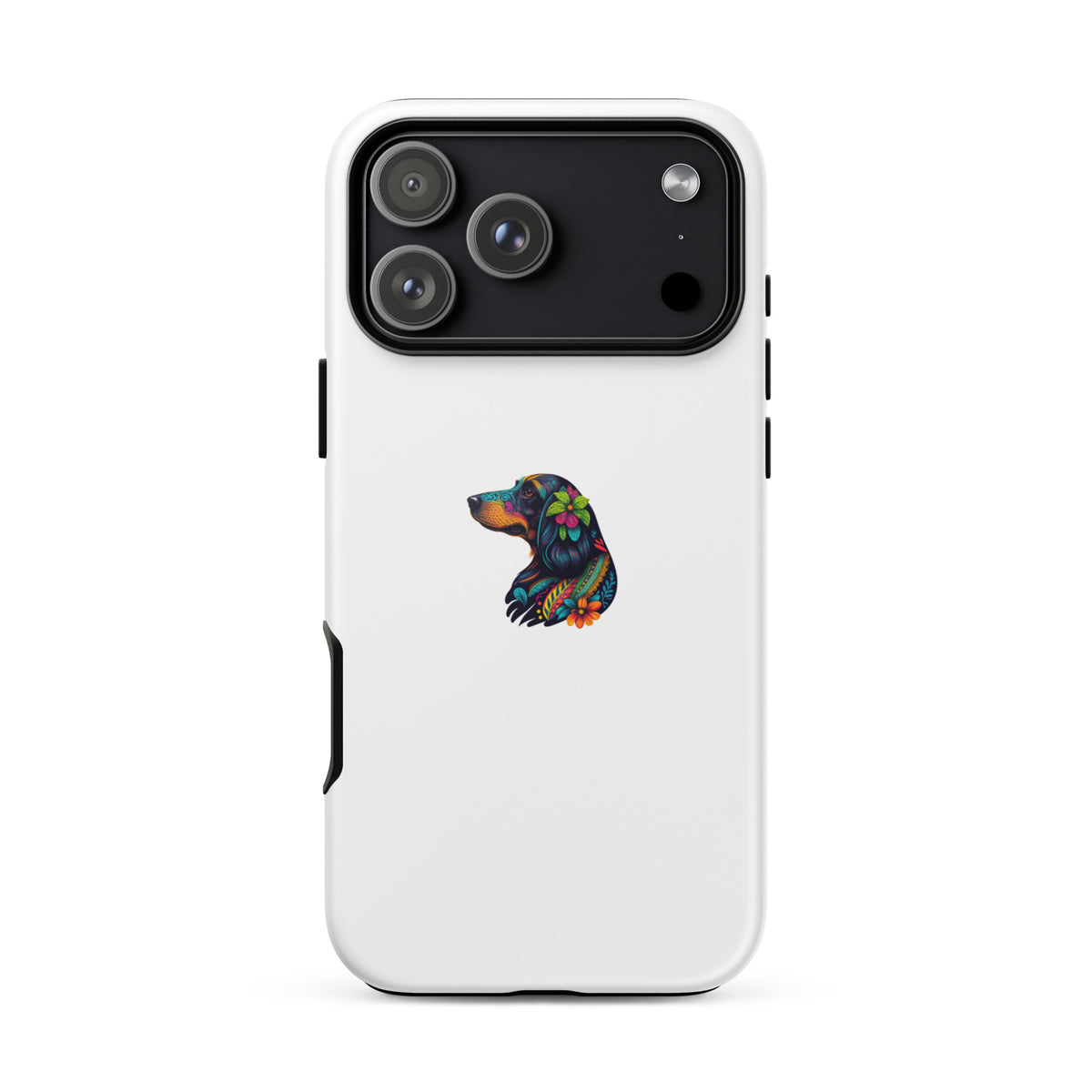 coque iphone teckel en couleurs