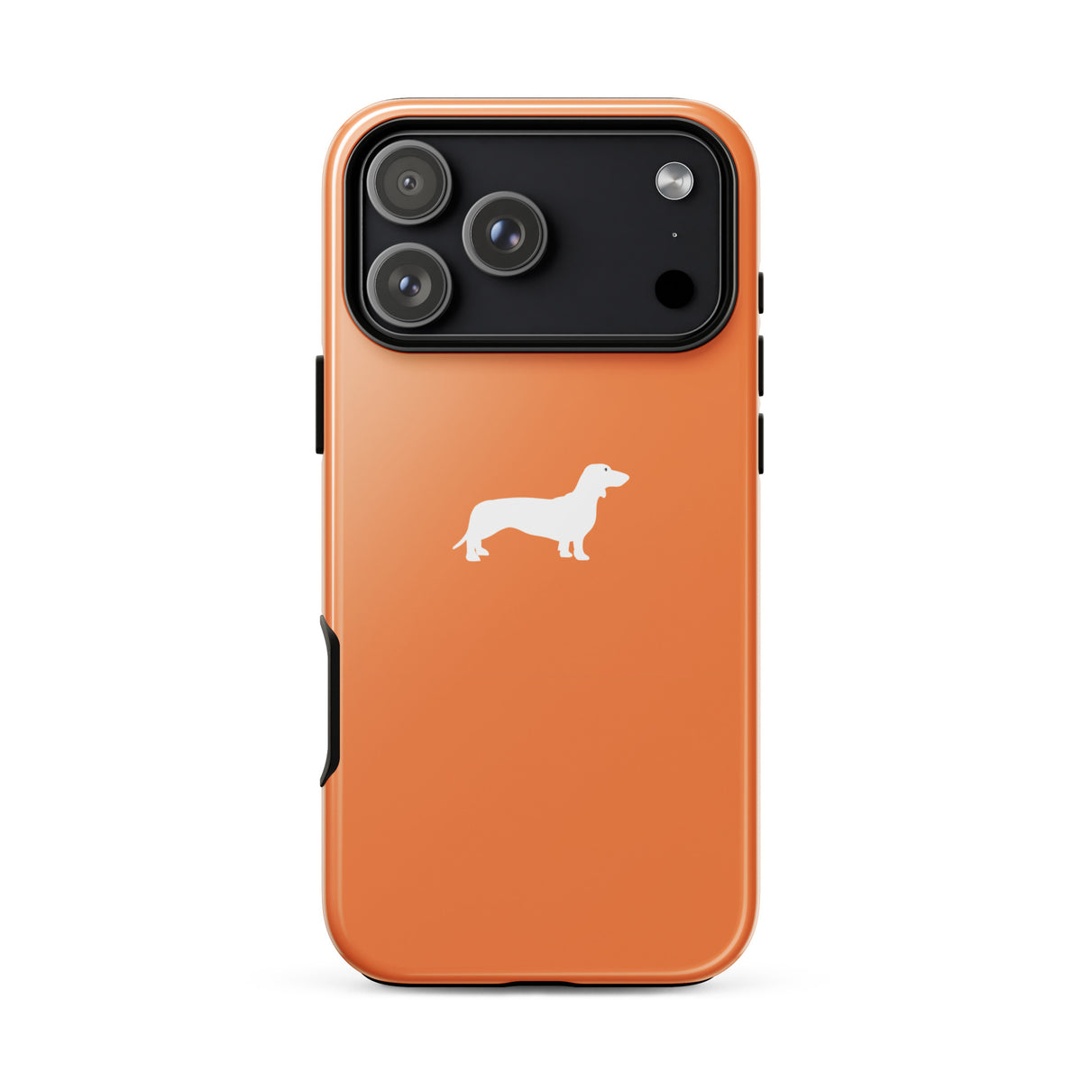 coque protection iphone chien saucisse orange teckelshop