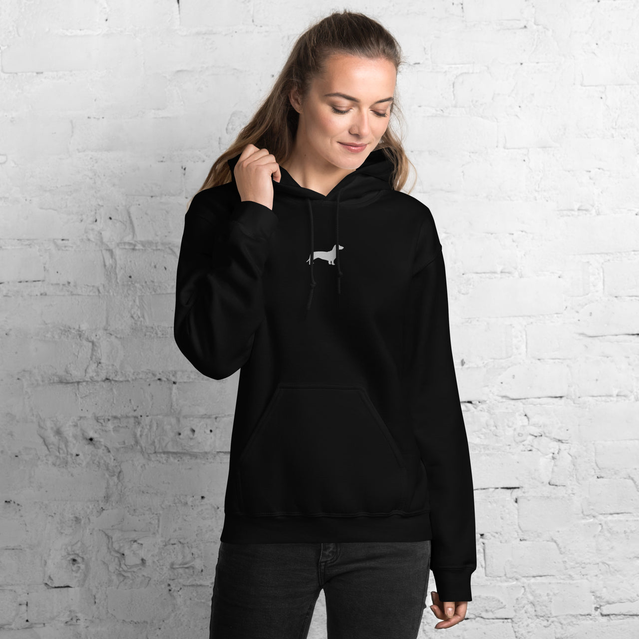 hoodie teckel noir