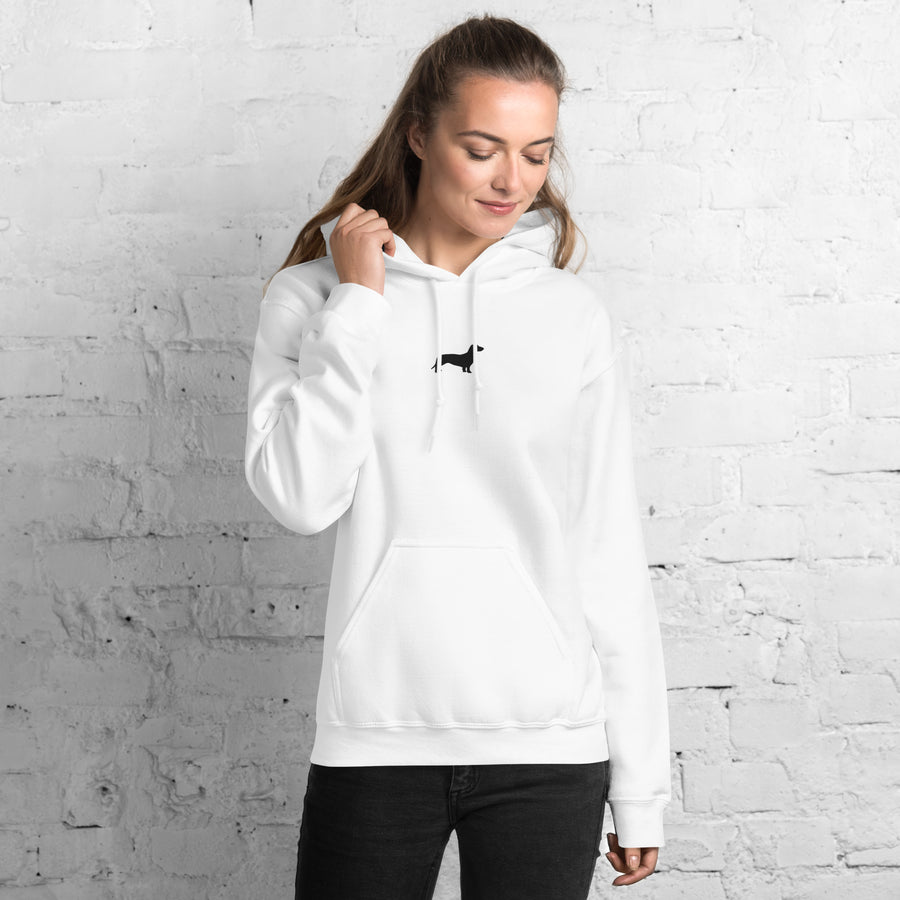 hoodie teckel blanc