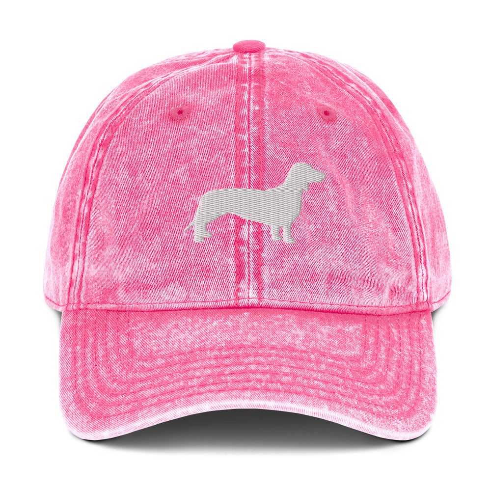 Vintage-Kappe mit Dackelmotiv