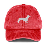 casquette brodée teckel vintage