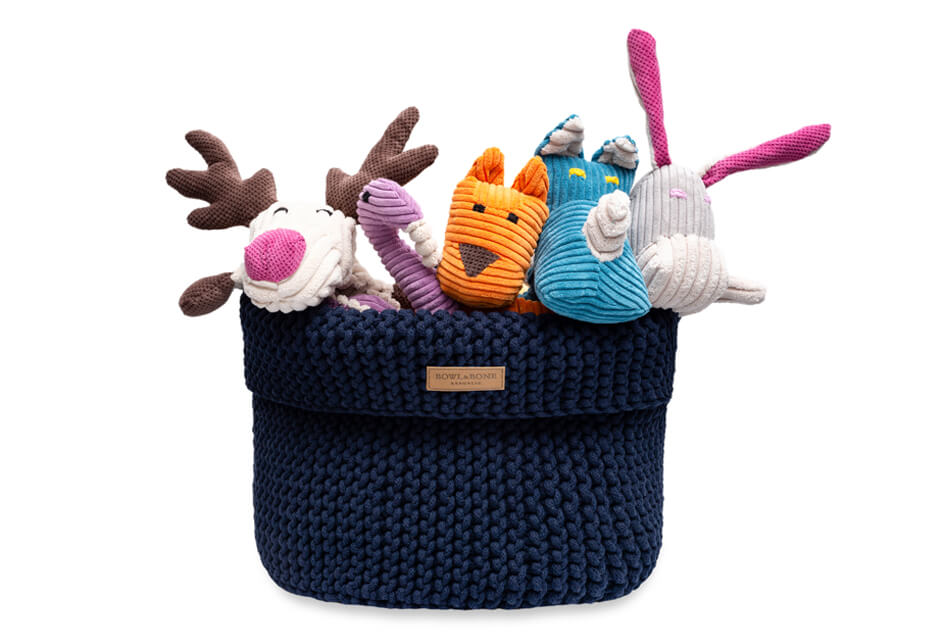 Panier Jouet Chien Bleu