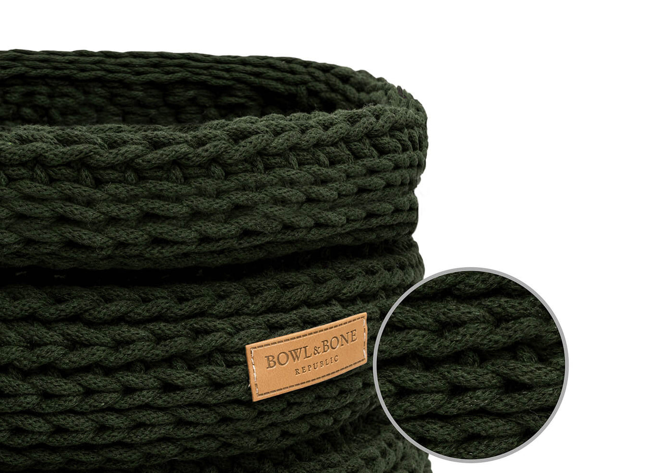 Grüner Spielzeugkorb Hund