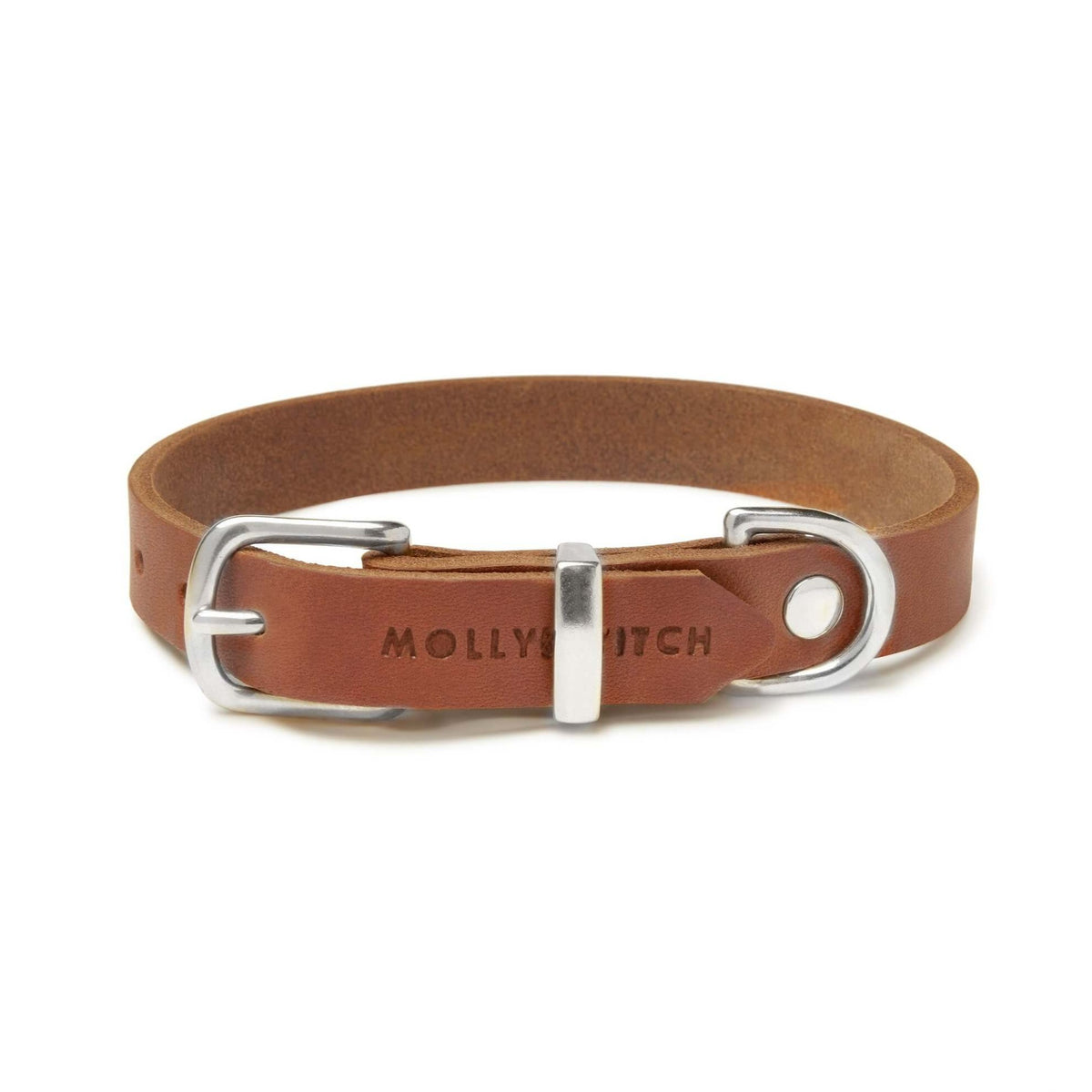 Hundehalsband „Dackel“ in Cognac