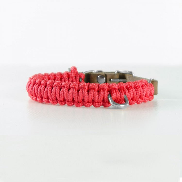 Dackel-Halsband aus Leder und Seil