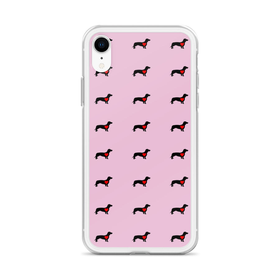 Coque Teckel iPhone <br> Rose