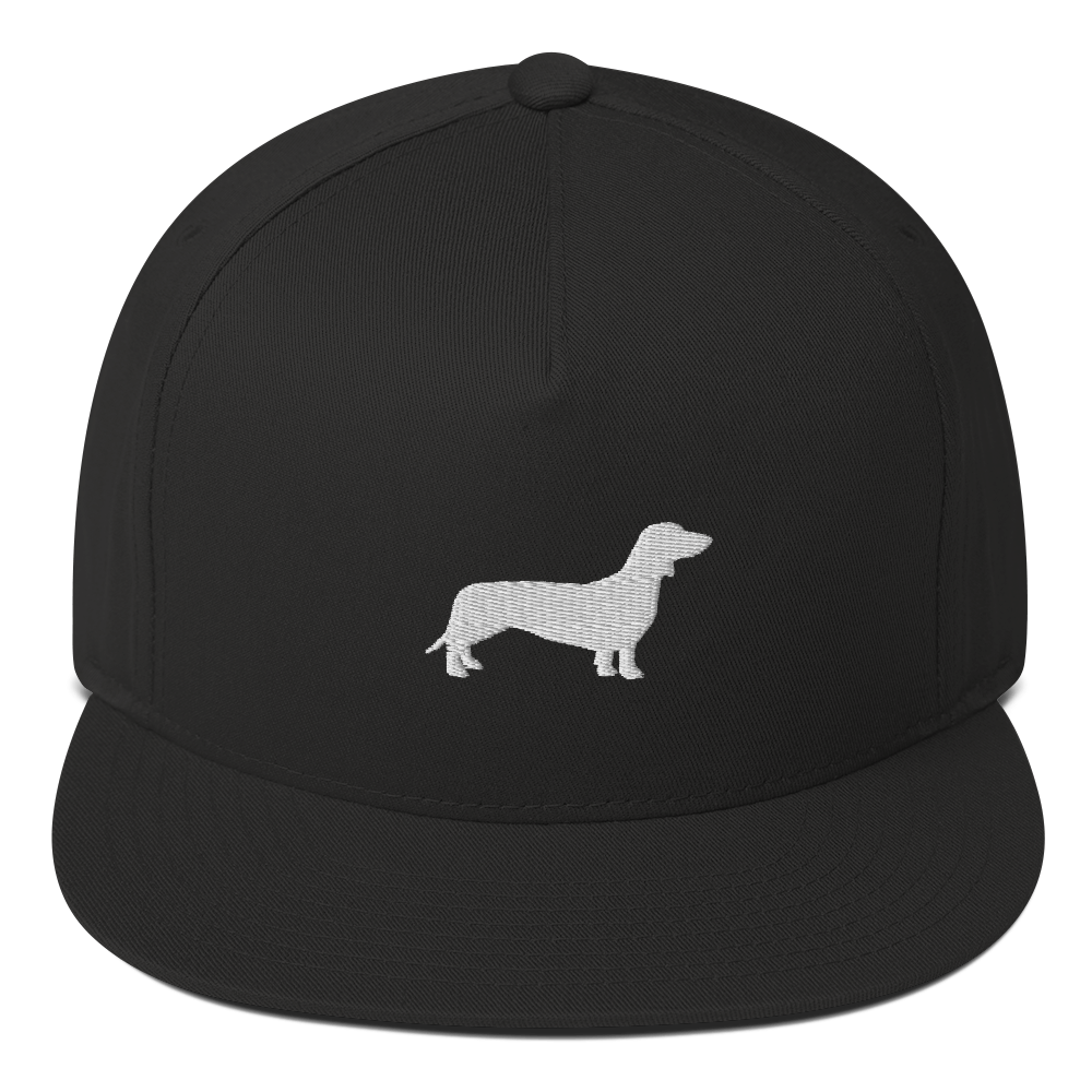 Casquette Visière Plate Teckel Noir