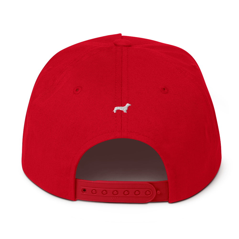 Casquette Visière Plate Chien Rouge