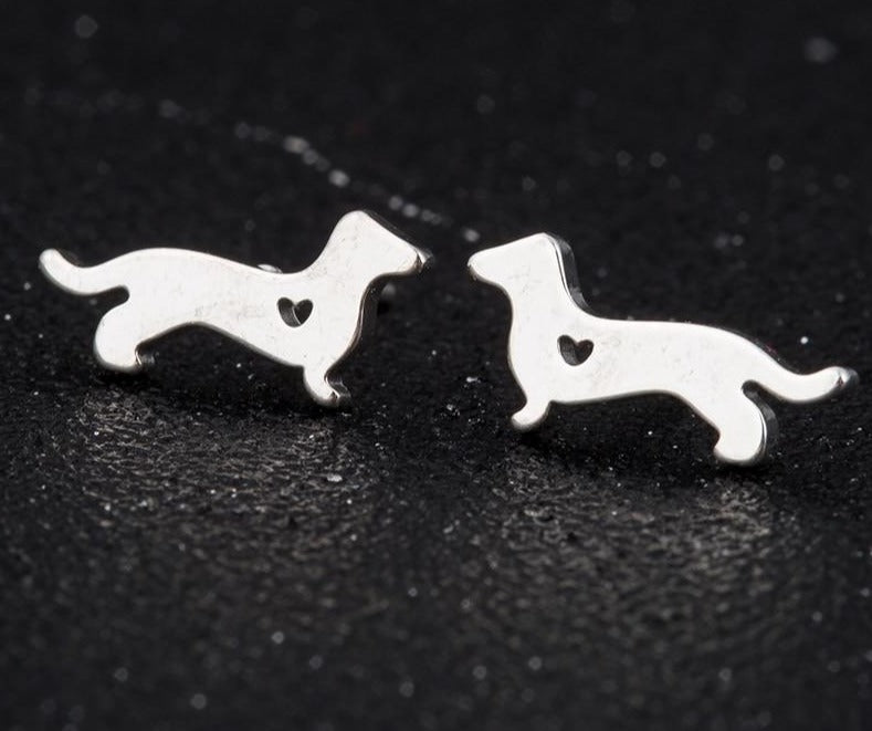 Boucles d'Oreilles Chien Teckel