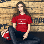 T-shirt Teckel Rouge pour Femme