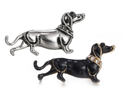 Dackel-Brosche für Damen