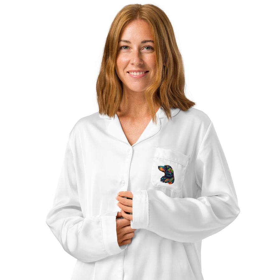 Pyjamaoberteil für Mädchen mit Dackelmuster