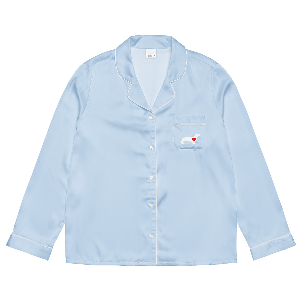 Himmelblaue Jacke mit Hundewurst für Kinder