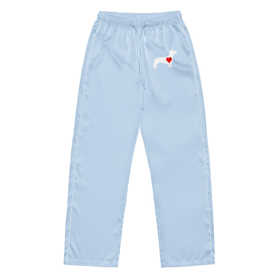 Blauer Pyjama für Mädchen mit Dackelmotiv