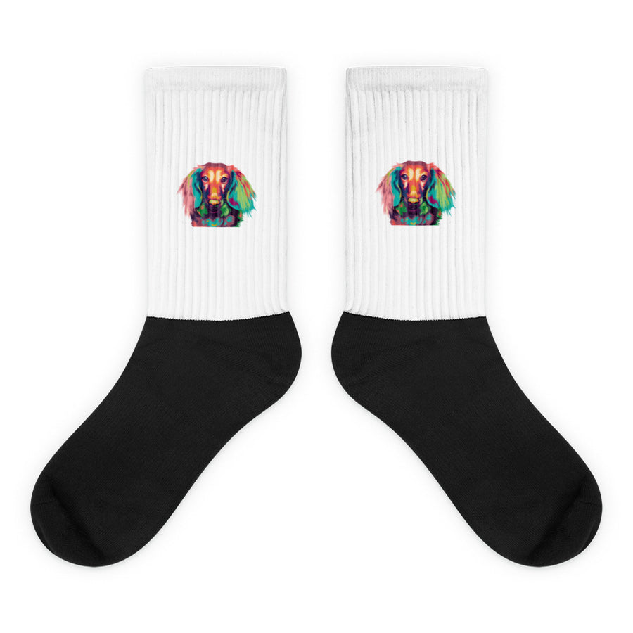 Geschenk Socken mit einem Dackel
