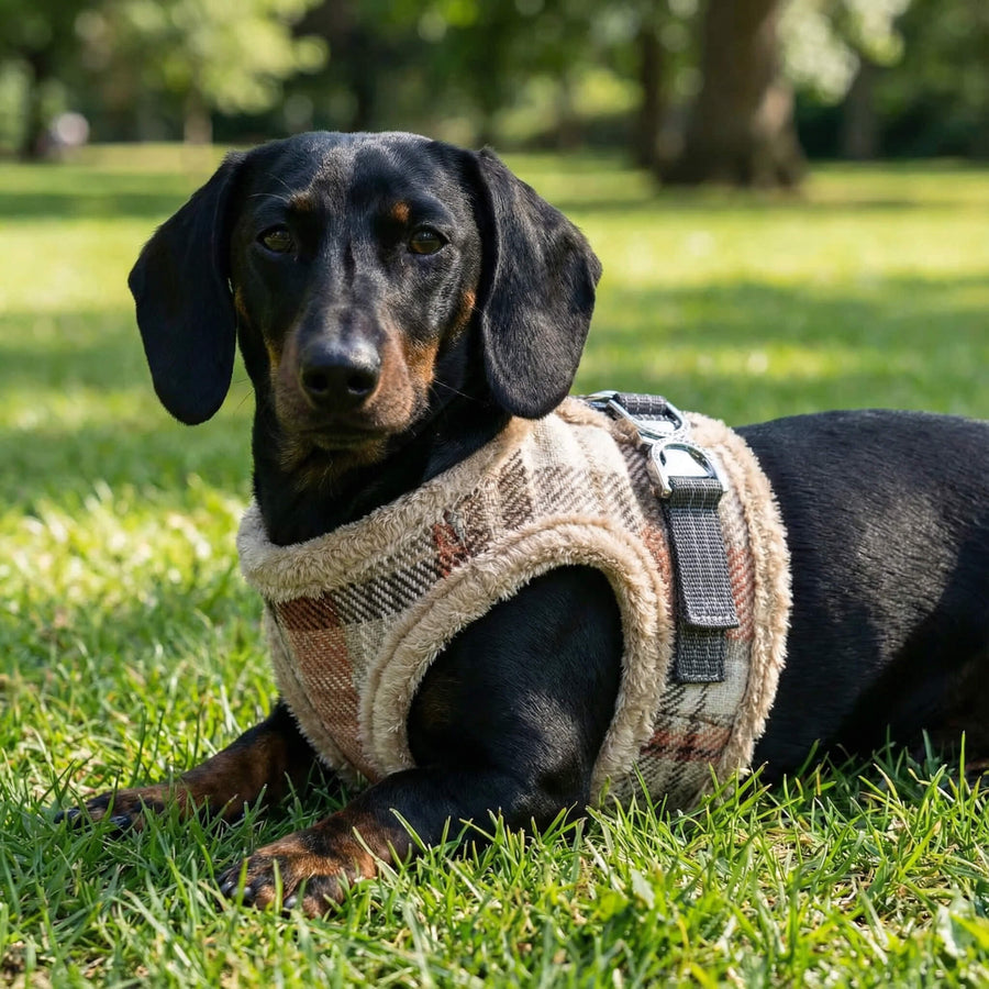 warmer Fellgeschirr für Dackel