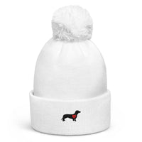 Miniaturansicht für Mütze Teckel Pompon weiß