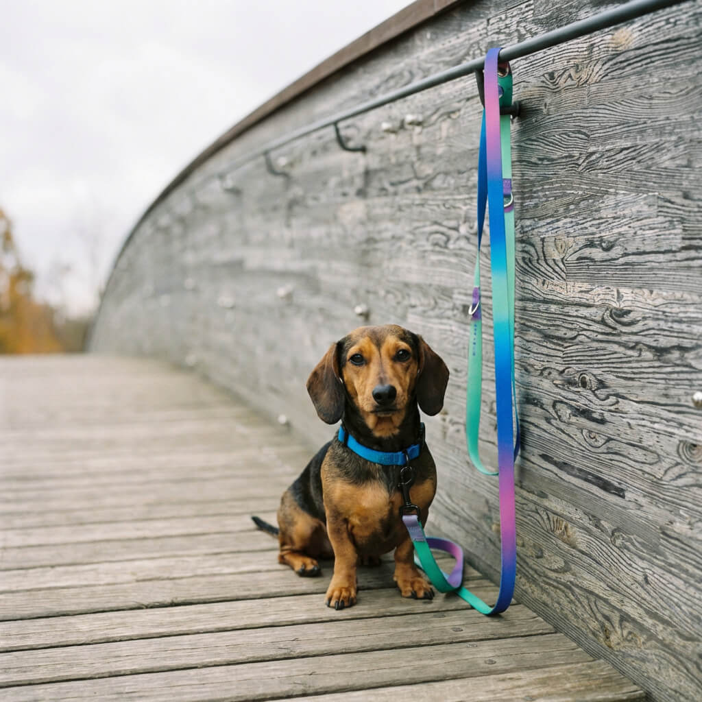 Dackel mit farbigem Fell