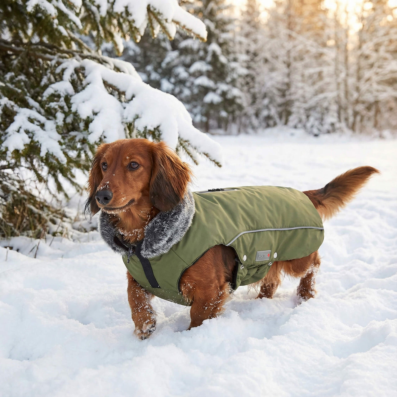 Dackel Warmer Wintermantel Wasserdicht