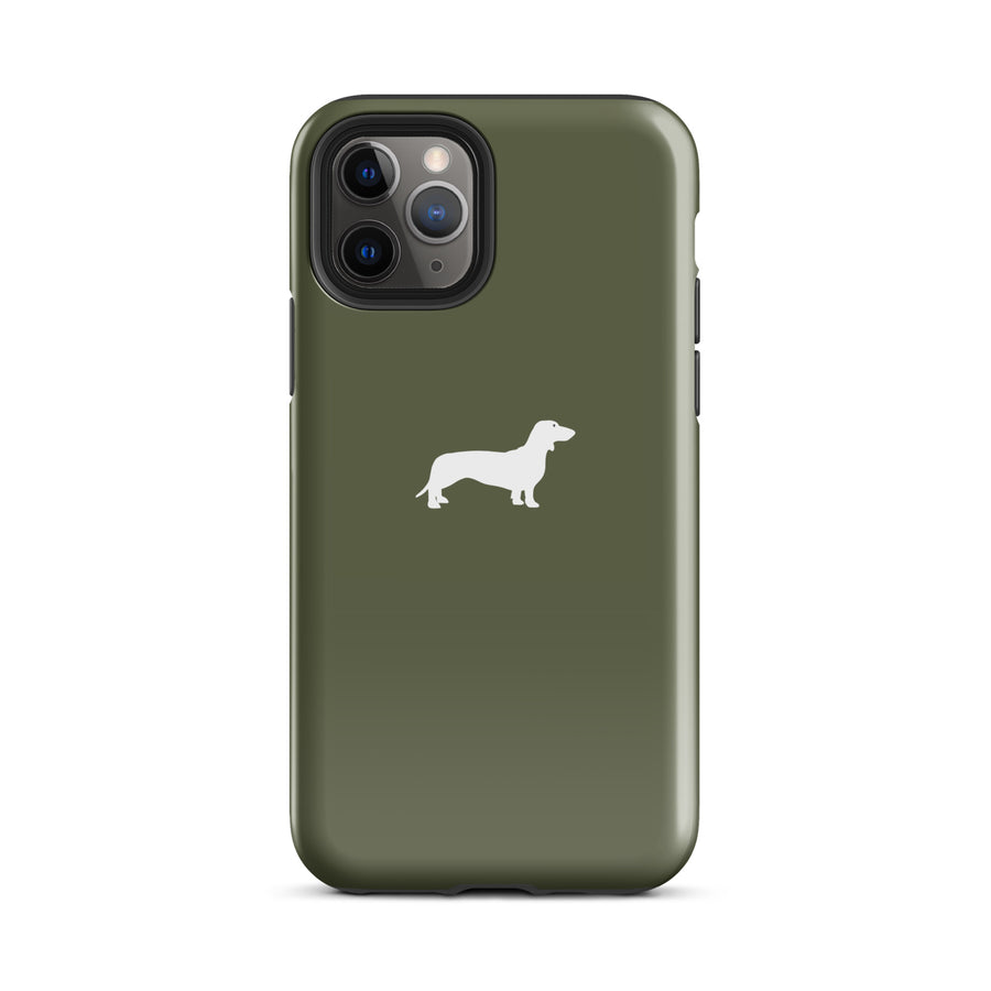 Dackel-Hülle in Khaki für iPhone