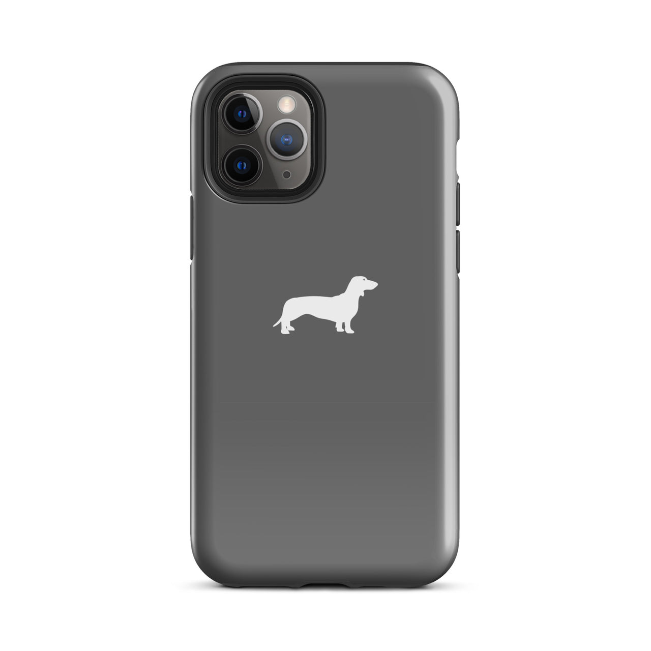 graue Dackel-Hülle für iPhone
