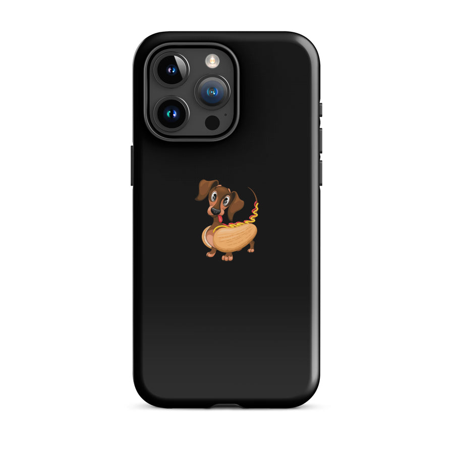 iPhone-Hülle Dackel Hotdog schwarz Design