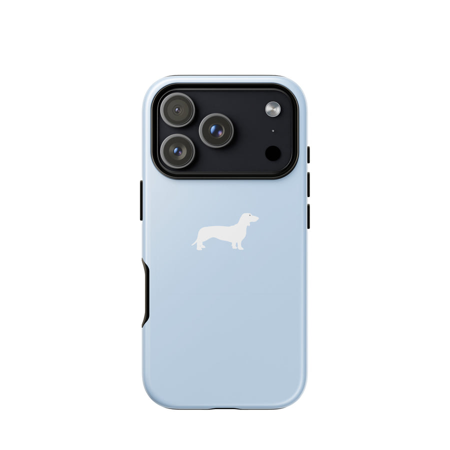 Blaue Dackel-Hülle für iPhone mit süßem Design