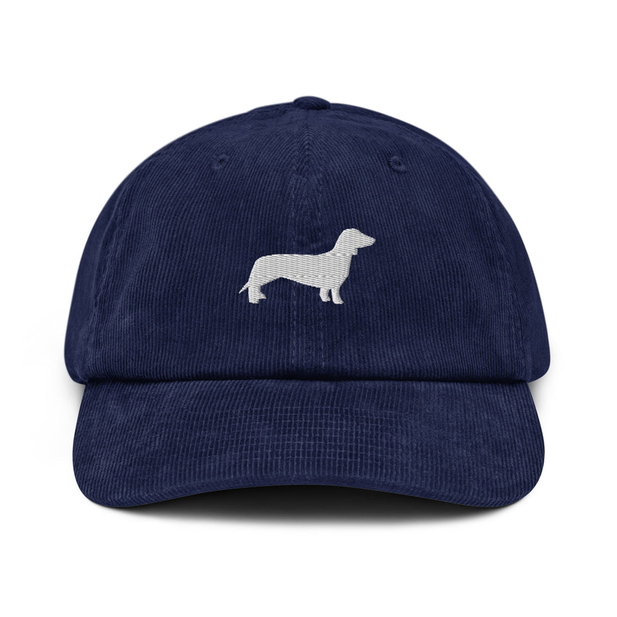 Mütze Teckel aus blauem Samt