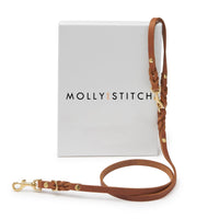 Miniaturansicht für Hundeleine aus braunem Leder