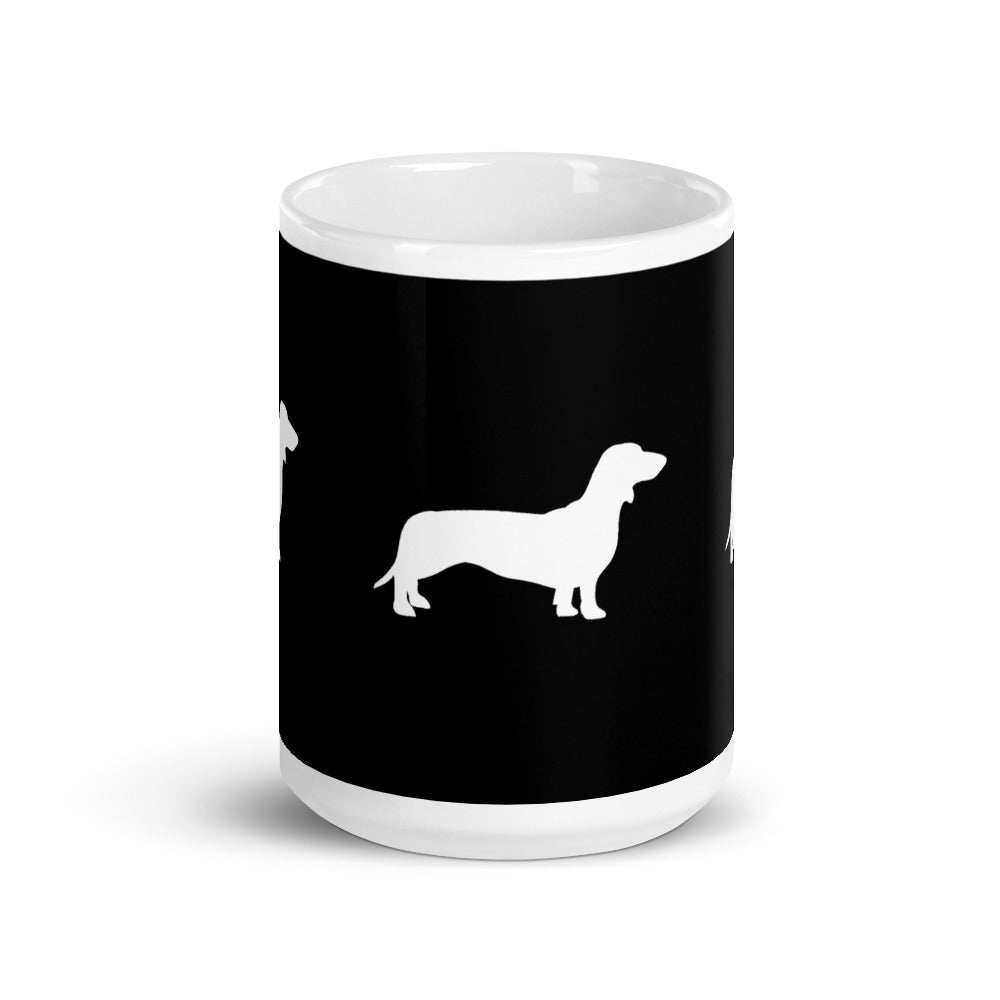 Teetasse Schwarzer Hund